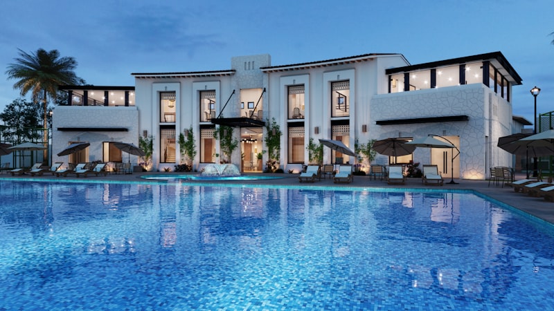 Goldora Resort — luxury casino resort lobby with ocean views